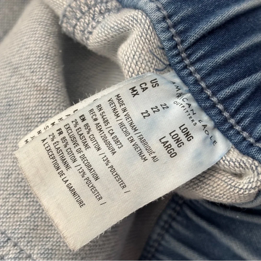 American Eagle | Cozy Next Level Stretch Denim Joggers/Jeans 22 L - Picture 10 of 12